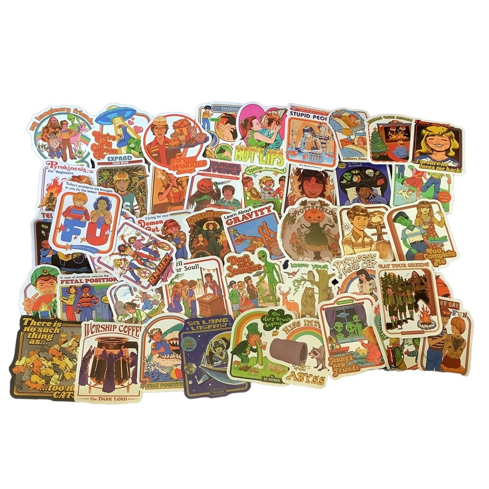 Pack of 10 random snarky vinyl stickers